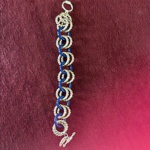 George gold and Blue Link Bracelet